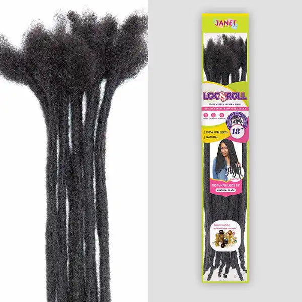 Mèches naturelles extensions pour locs Janet Collection.