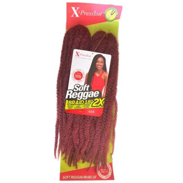 Mèches Outre Soft Reggae Braid pour vanilles et twist Bourgogne (425)