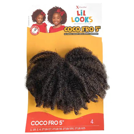 Mèches Crochet Outre X-pression Lil Looks Coco Fro Châtain (4)