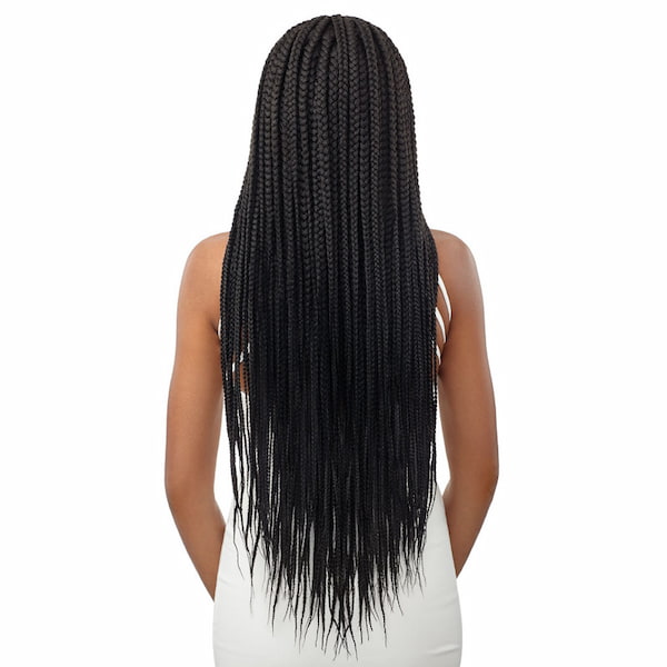 Perruque Tressée Outré FEED-IN BOX BRAIDS - Lace HD 4X4 Transparente - Longueur 36 pouces