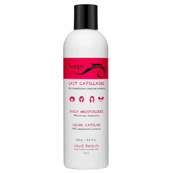 Nappy Queen Lait Capillaire 250ml cheveux crépus, frisés et défrisés