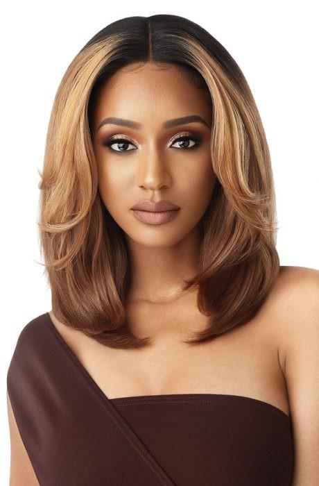 Neesha 201 Perruque Lace front wig Outré DRFF Honey Brown 