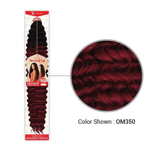 Passion Crush Twist 24 pouces Mèches X-Pression Twisted Up Outré couleur bordeaux OM350