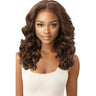 Perruque lace front hd transparent couleur chocolat en cheveux synthétiques mi long Fabienne perfect hairline outre