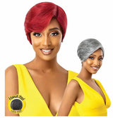 Perruque pixie wig courte rousse ou grise Outré Daily Wig Elise - Tête Complète