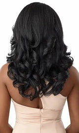 Perruque Wavy yaki LACE FRONT WIG Neesha 209 Outré Noir 1B de dos