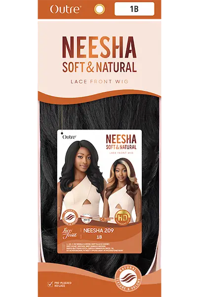 Perruque Wavy yaki noire LACE FRONT WIG Neesha 209 Outré packaging