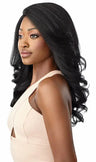 Perruque Wavy yaki LACE FRONT WIG Neesha 209 Outré (1B) de profil