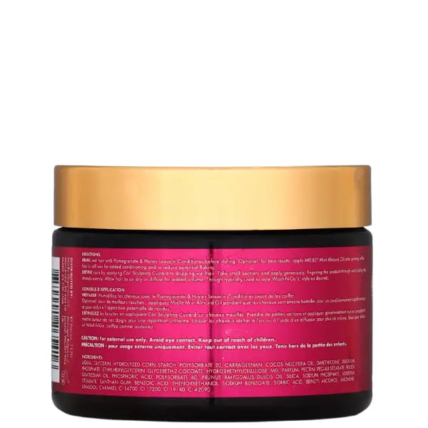 Utilisation Gelée Coiffante Coil Sculpting Custard Pomegranate & Honey - Mielle Organics - 340g