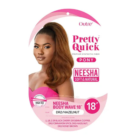 Postiche Light Yaki ondulé couleur roux Neesha Body Wave outre