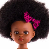 Poupée noire aux cheveux afro crépus. Bontle mesure 32cm