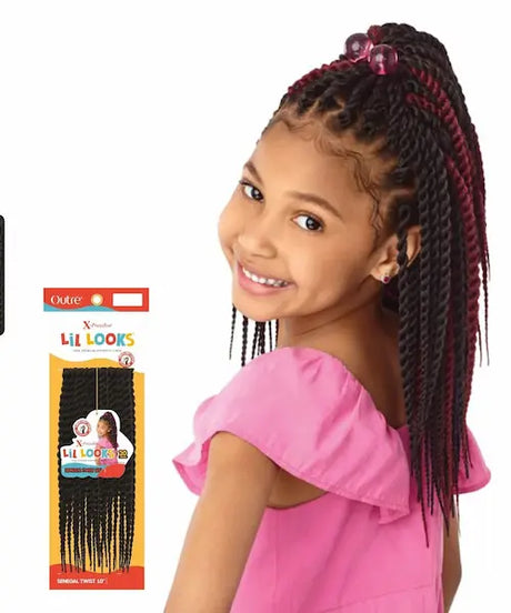 Twist Braids courts Mèches Crochet Outré X-pression Lil Looks SENEGAL TWIST 10 pouces