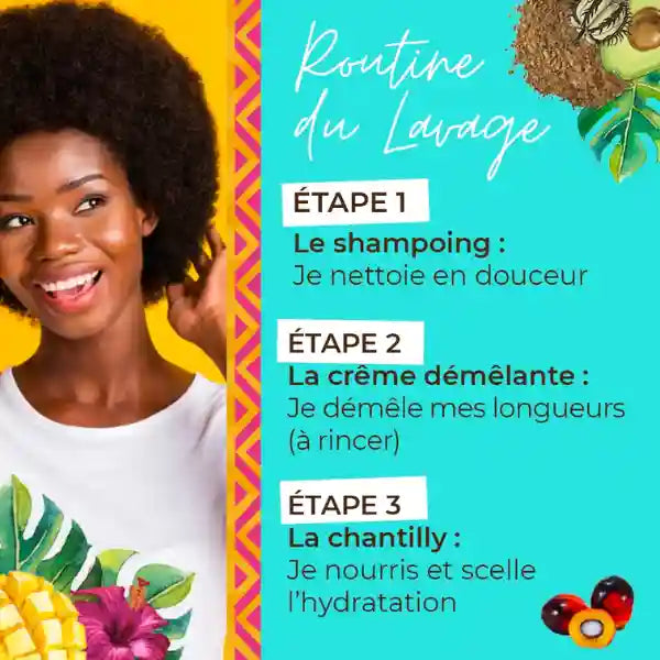 Routine Cheveux secs Extraits de Plantes et Fruits Mango Afrika