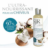 SJR - Shampoing doux ultra-nourrissant lait de Coco et de Coton 250 ml sans sulfate convient à toute la famille tous les types de cheveux et de peau