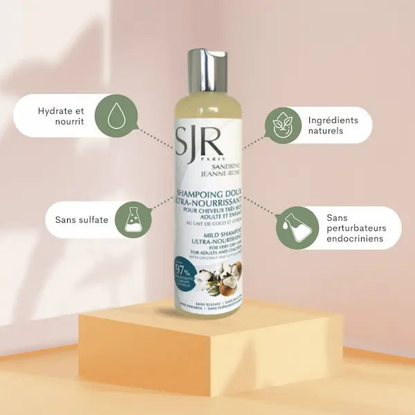 shampoing doux sans sulfate cheveux et corps ultra nourrissant - SJR 