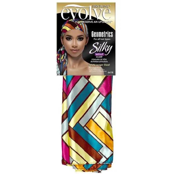 Foulard de Tête WRAP Geometric Silky Wrap Scarf Evolve