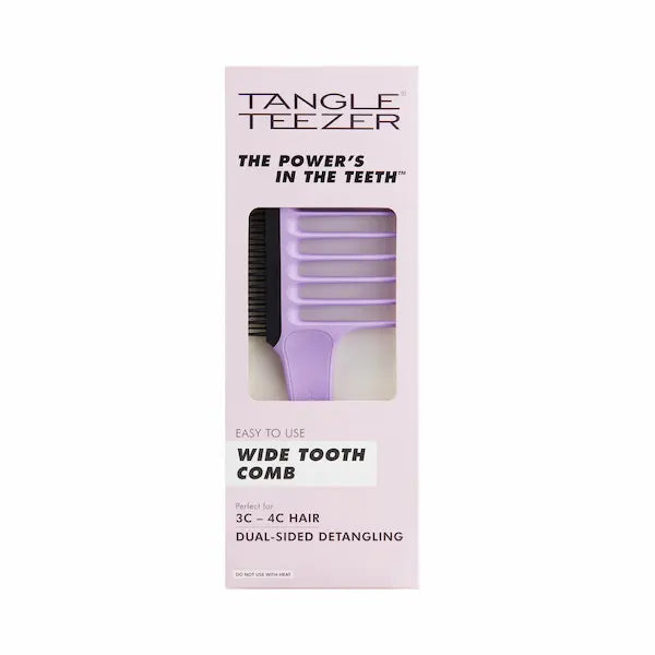 Tangle Teezer Peigne à dents larges Violet Wide Tooth Comb Purple Passion 2 côtés démêlants