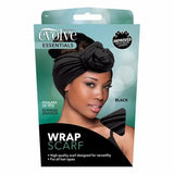 Turban wrap à nouer extensible noir - Evolve